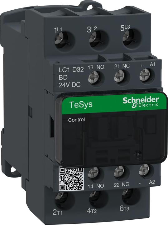 Actual product image Schneider Electric Contactor 3-pole NO 32A 24VDC