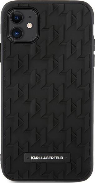 Actual product image Karl Lagerfeld KLHCN61RUPKLPK iPhone 11 / Xr 6.1" hardcase czarny/black 3D Monogram (Apple iPhone XR)