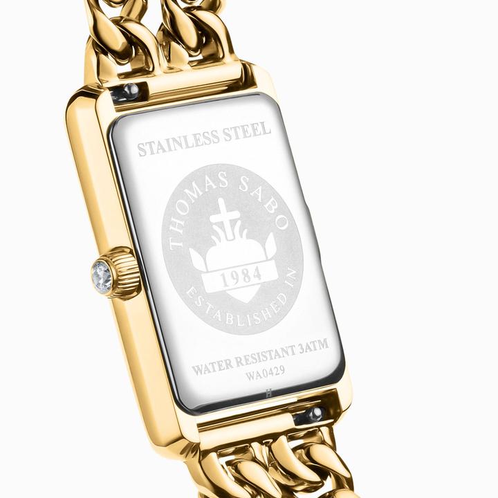 Produktbild Thomas Sabo Damenuhr rechteckig goldfarben (Analoguhr)