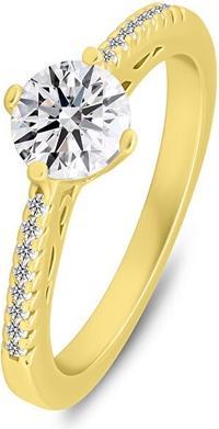 Produktbild Brilio Silver - Beautiful gold-plated ring with RI134Y zircons - Circuit: 58 mm (58)