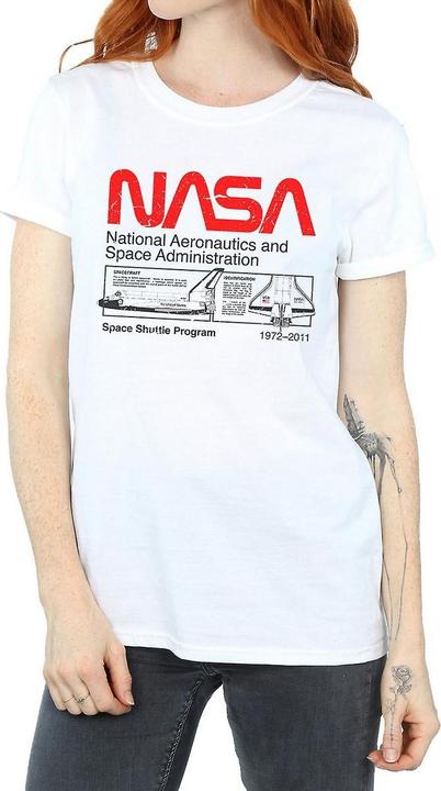 Image du produit Nasa Femme/Les femmes - T-shirt boyfriend en coton avec navette spatiale (S)