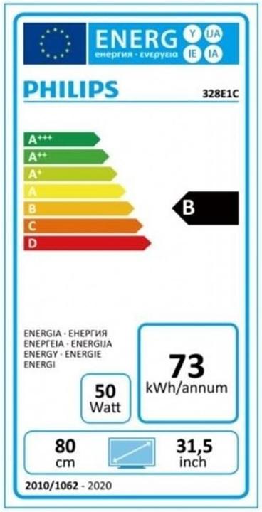 Energy Label Philips 328E1CA/00 (3840 x 2160 Pixels, 32")