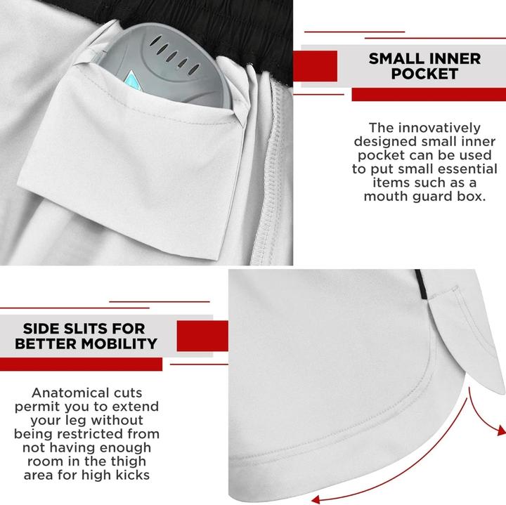 Actual product image Rdx MMA Shorts T15 White-Xl (XL)