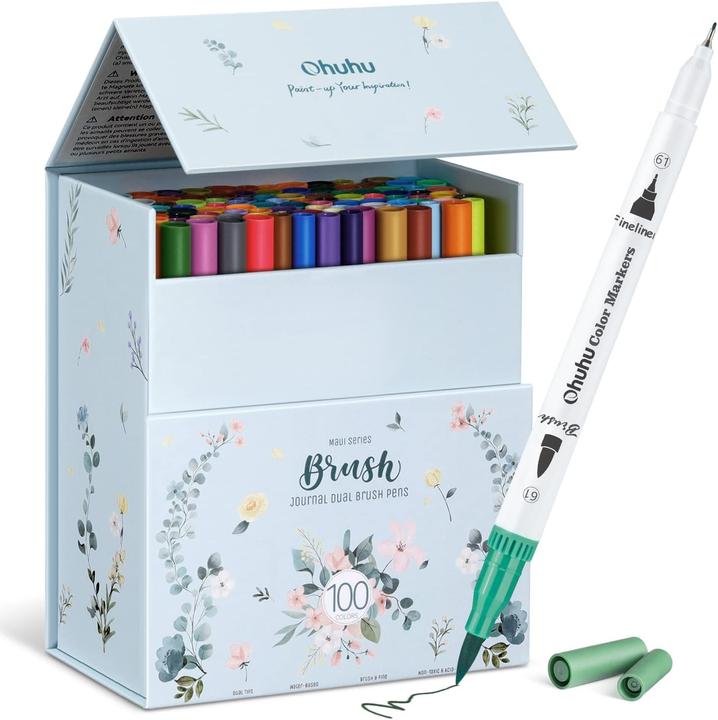 Ohuhu Maui Pinselstifte (100 Stk.) WHI (Multicoloured, 100 x)