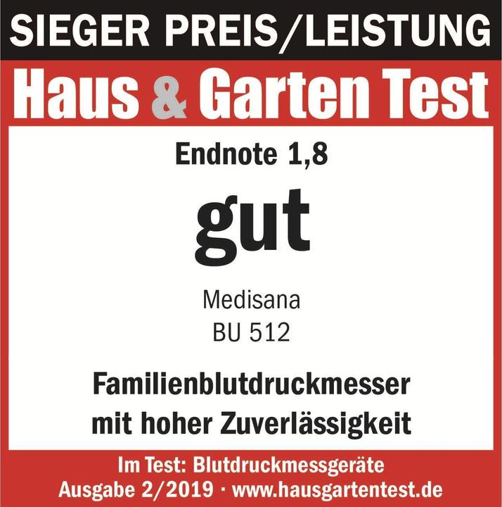 Produktbild Medisana BU 512 (Blutdruckmessgerät Oberarm)