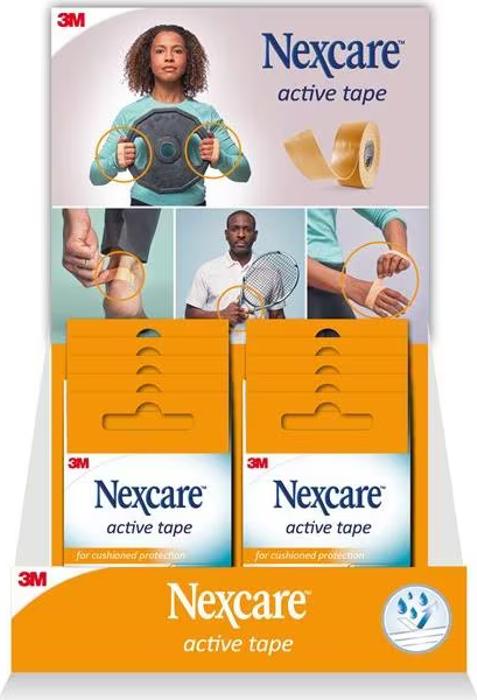 Produktbild 3M NEXCARE Active Tape 2.54cm Display 10 Stück (4.57 m)