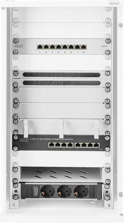 Produktbild Digitus Netzwerk-Set 254 mm (10") - 12HE, 312 x 300 mm (B x T) (12 HE, 10 Zoll Rack)