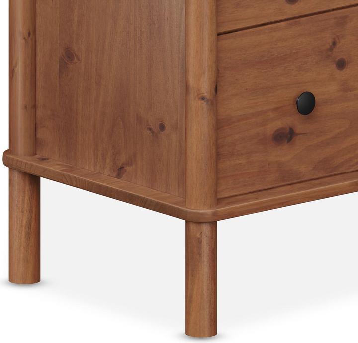 Actual product image IDIMEX Kommode APOANA aus Massivholz mit 6 Schubladen – Kastanie farben