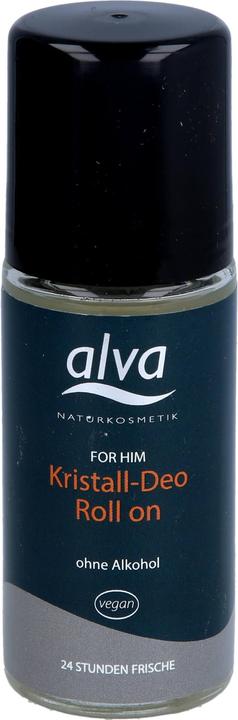 Actual product image Alva Naturkosmetik Crystal Deo Roll On For Him (Roll-on, 50 ml)
