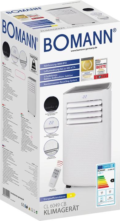 Image du produit Bomann CL 6049 CB blanc (40 m², 8000 BTU/h)