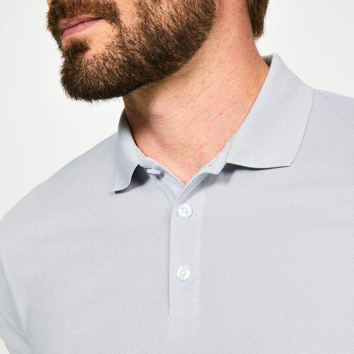 Actual product image Inesis Men's golf short-sleeved polo shirt - WW500 pearl grey (S)