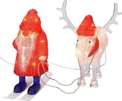 Produktbild Konstsmide LED-Figur Acryl Santa mit Rentier, 40 LED