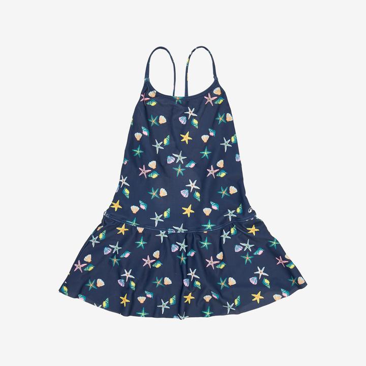 Nabaiji Girls’ swimming 1-piece skirt swimsuit - 100 Lila blue