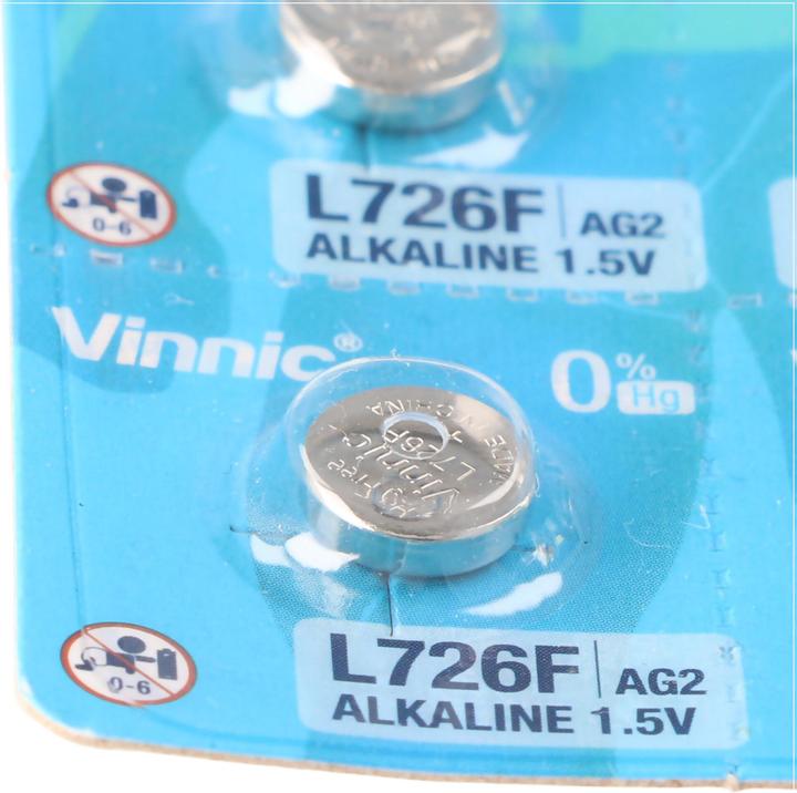 Immagine prodotto Vinnic 10 pezzi AG2, G2, AG2, L726, LR59 (1 pz., LR59, 25 mAh)