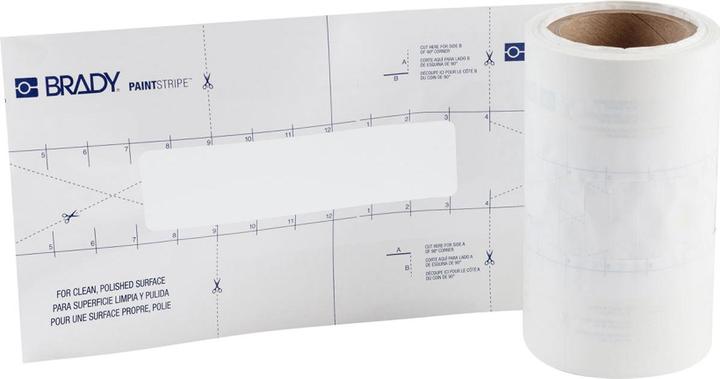 Image du produit Brady Pochoir PaintStripe - Ligne en pointillés, polypropylène, transparent/blanc, 50.80 x 203.20 m