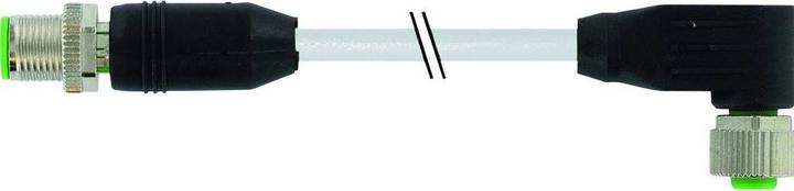Actual product image Murr Elektronik M12 St. 0° / M12 Bu. 90° PUR 8x0.25 gr dragk. 1m