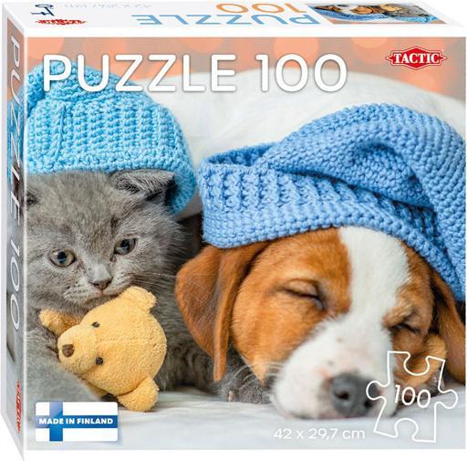 Image du produit Selecta Spielzeug Puzzle Gentil chaton et chien endormi, 100 pièces. (100 pièces)