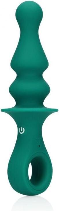 Actual product image Shots Pawn Shaped Anal Vibrator - Peacock Plume