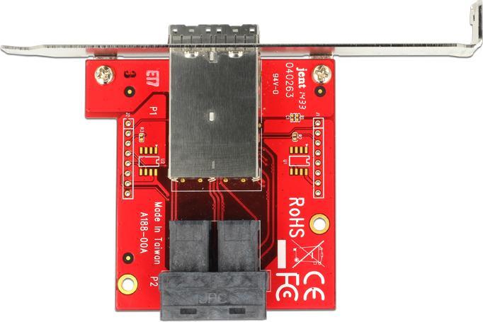 Actual product image Delock Adapter 2 x Mini SAS HD SFF-8643 female