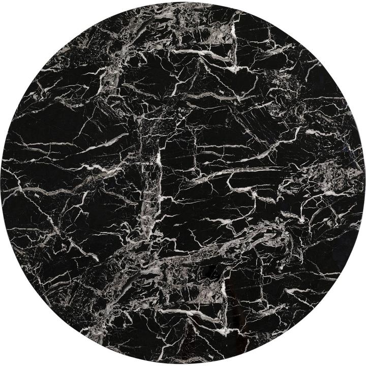 Image du produit Kare Design Plateau de table Schickeria aspect marbre noir Ø110cm