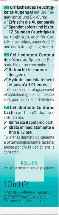 Immagine prodotto Weleda Gel occhi idratante rinfrescante al fico d'India (Gel, 10 ml, Giorno)