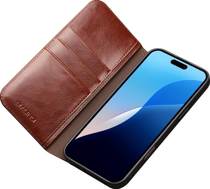Image du produit QiAlino Fourre Flip cuir véritable (Apple iPhone 16 Pro Max)