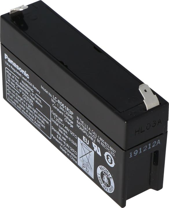 Produktbild Panasonic Akku LC-R061R3PG Blei Akku 6 Volt 1,3Ah mit 4,8mm Steckkontakten (6 V)