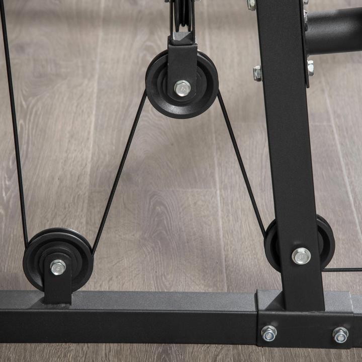 Image du produit Swisshandel24 Station de musculation avec bloc de poids de 45 kg 180x108x200cm acier noir