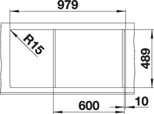 Produktbild Blanco AXIS III 6 S-IF (Aufsatzspülbecken, 100 cm, 51 cm)
