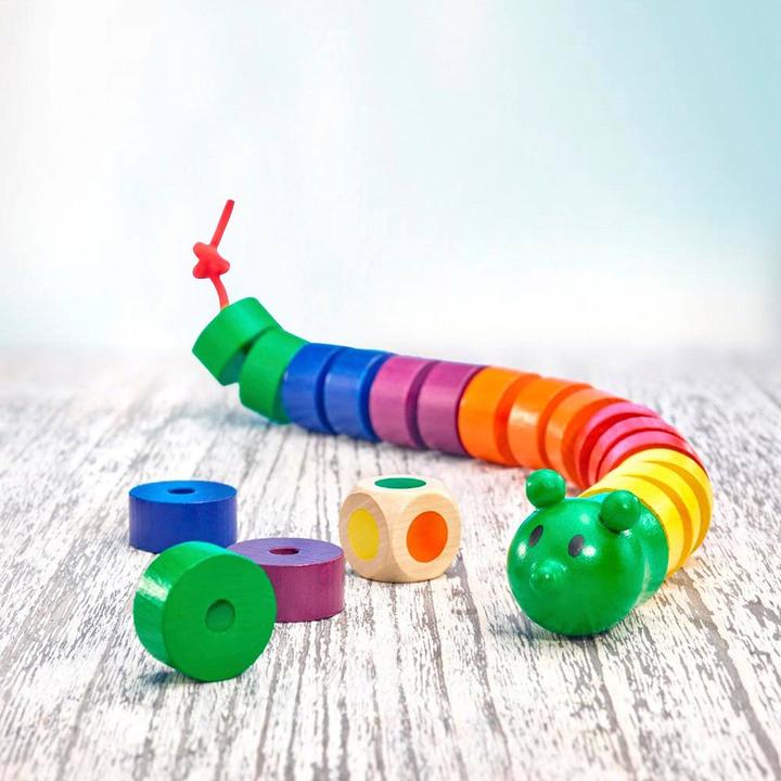 Actual product image Selecta Spielzeug Fädelraupe