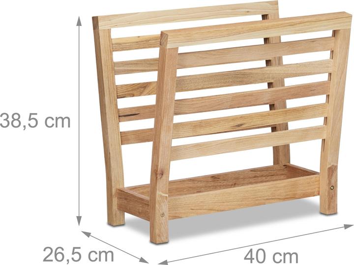 Image du produit Relaxdays Porte-revues Noyer (26.5 x 40 x 38.5 cm)