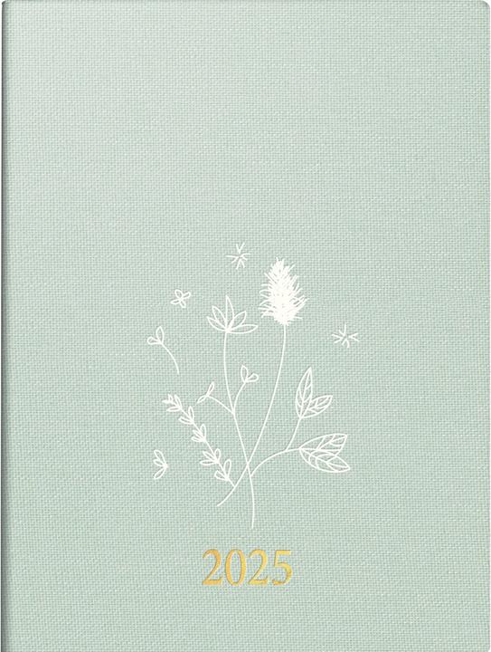 Actual product image Ridoide Pocket agenda Design Line 2025 360301525 1W/2S Flowers DE 12x16cm (12 x 16 cm, German)