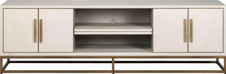 Produktbild Richmond Interiors TV-Möbel Whitebone brass 200 (235 x 100 x 77 cm)