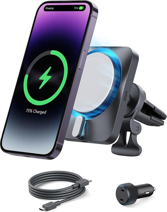 Immagine prodotto ESR 15W Magnetische Oplader Telefoon Ventilatierooster Auto Houder Compatibel
