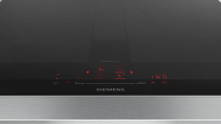 Produktbild Siemens iQ700, Induktionskochfeld, 60 cm, Schwarz, Mit Rahmen aufliegend, EX675HYC1M