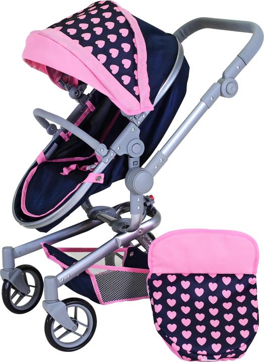 Actual product image Knorrtoys Boonk Doll's Pram - "Pink Hearts