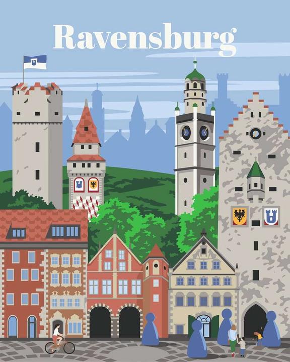 Immagine prodotto Ravensburger CreArt - Pittura per numeri 23685 - Ravensburg colorata - da 12 anni - Anniversario 50