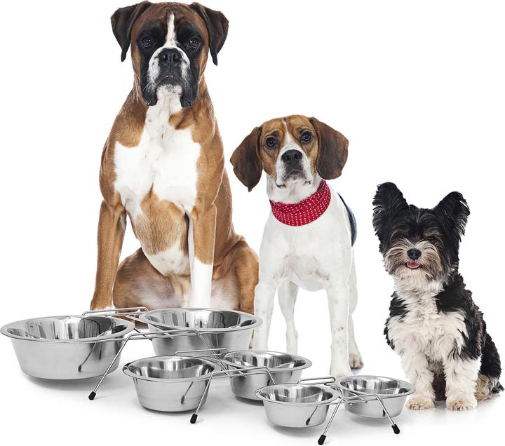 Immagine prodotto Relaxdays Ciotola per cani set doppio (0.40 l)