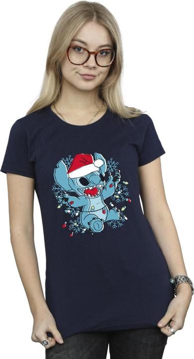 Immagine prodotto Disney Lilo And Stitch Christmas Lights Sketch Maglietta Donna (XL)