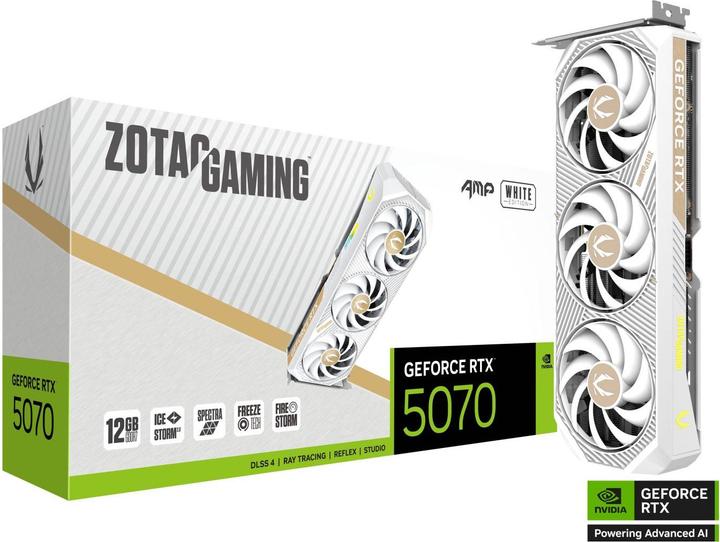 Actual product image Zotac GeForce RTX 5070 AMP White Edition (12 GB)