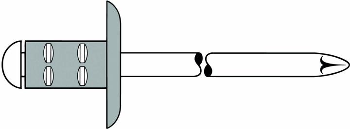 Produktbild Gesipa Blindniet PolyGrip® Nietschaft d x l 4 x 13 mm K12 Aluminium / Stahl 500 Stück