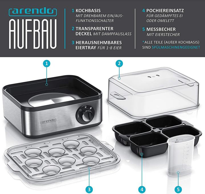 Image du produit Arendo Bouilloire en acier inoxydable 1,5 litre (1.50 l)
