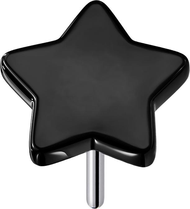 Produktbild Star Piercing Threadless Stern schwarz (ohne Messing, Titan G23)