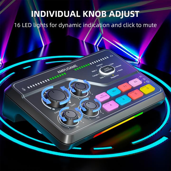 Actual product image Fifine Gaming Audio Mixer SC8