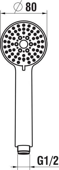 Actual product image Laufen Shower handle Stella 80 black faint (3 Beam types)