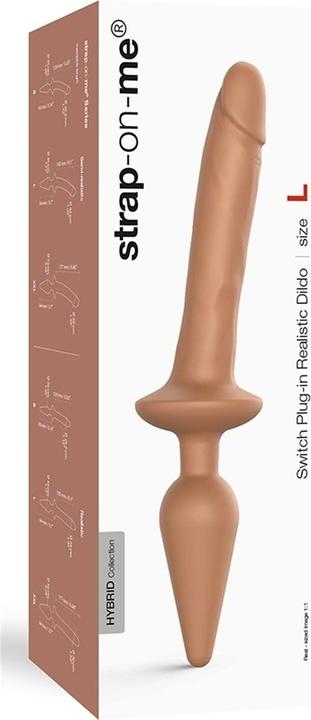 Immagine prodotto Strap-on-me Switch Plug-In Dildo Caramello (L)