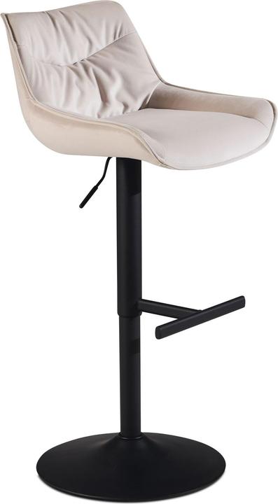 Image du produit FineBuy Tabouret de cuisine Tabouret de velours Tabouret de bistrot pivotant Chaise de bar moderne