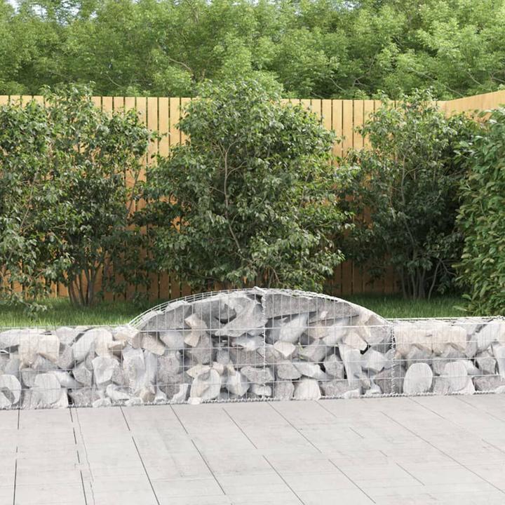 Produktbild VidaXL Gabionen mit Hochbogen 11 Stk. 300x30x40/60 cm Verzinktes Eisen