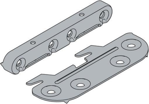 Produktbild Hettich Bettbeschlag, verzinkt, 4 Stck (Verbindungsbeschlag, 4 Stk.)