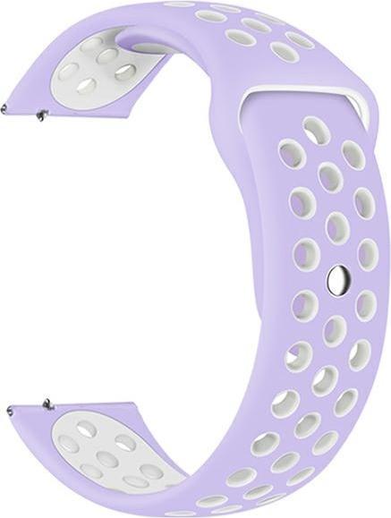 Actual product image Beline pasek Watch 20mm Sport Silicone fioletowo-biały purple/white box (20 mm, Silicone, Plastic)